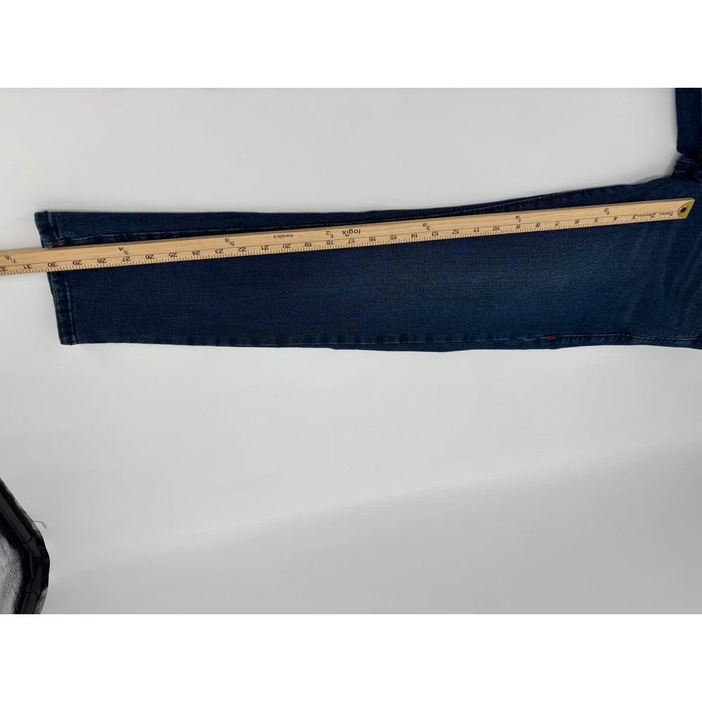 True Religion Geno Big T Flap Slim Jeans Dark Shivering Wash Mens 30x30 701182
